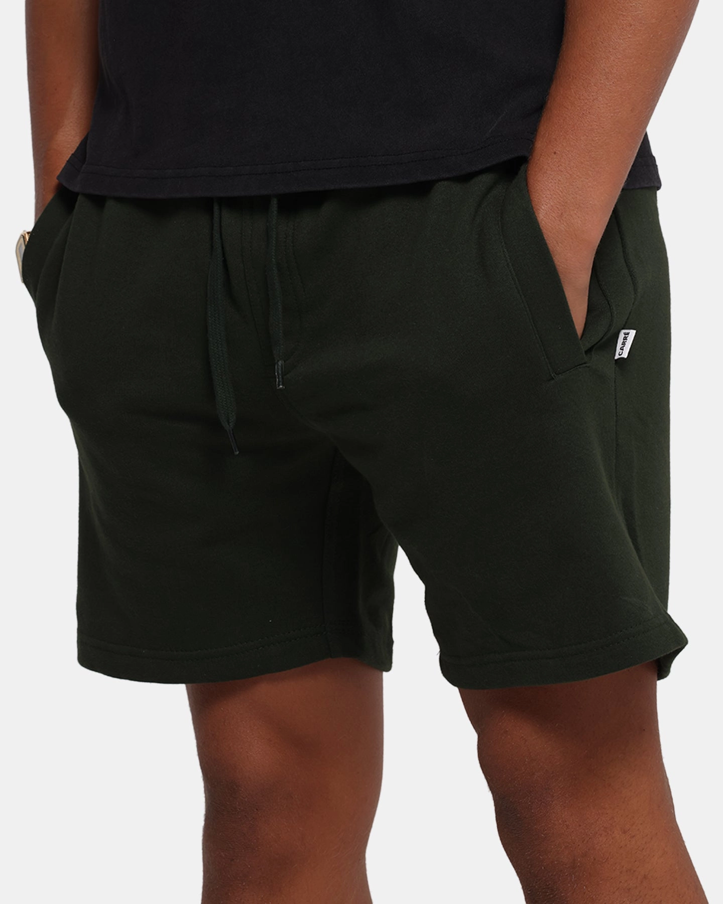 Carr?? Blanc Classic Sweat Shorts Dark Green Non Irritating Tags Skinny Fit