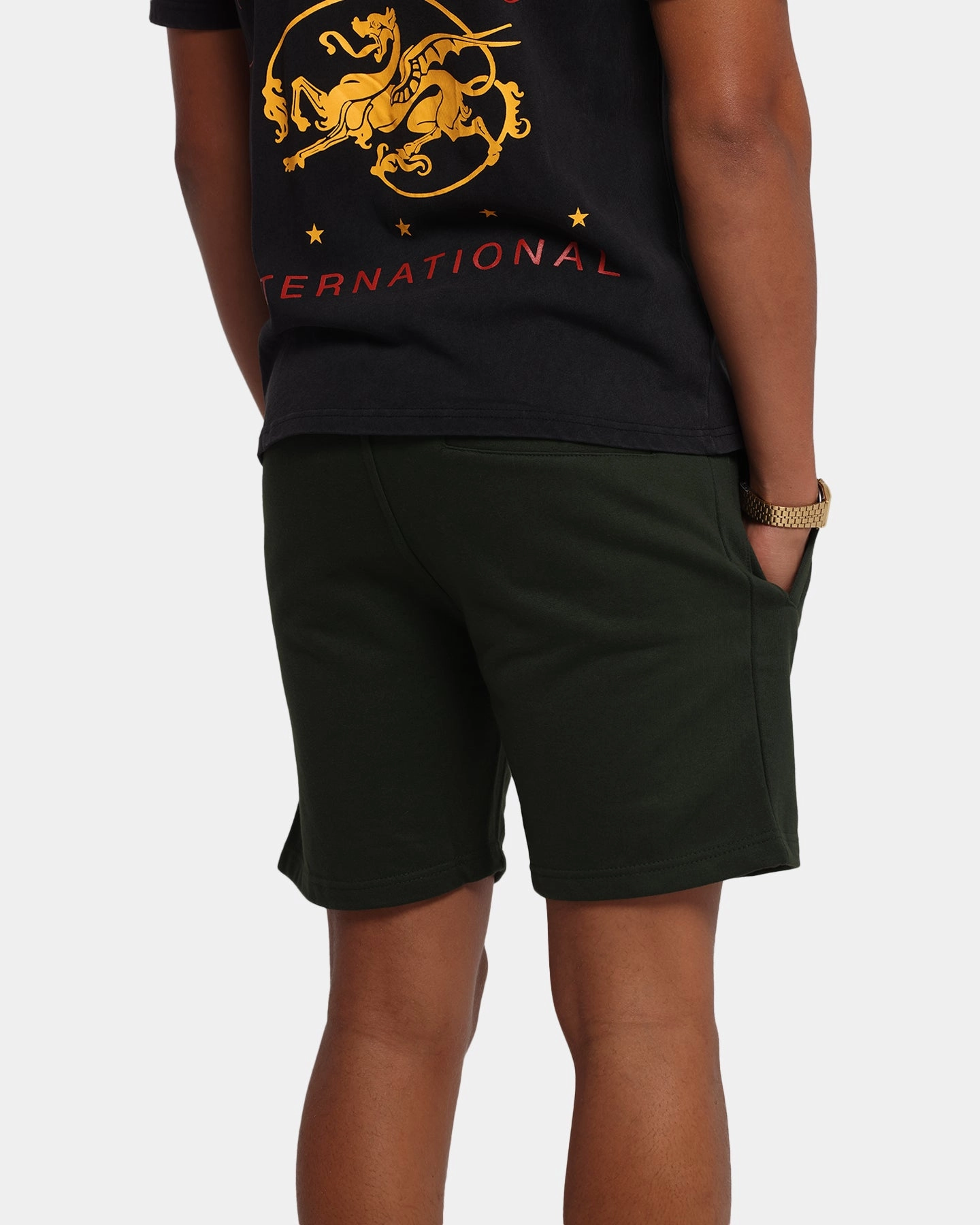 Flexible Side Panels Active Style Carr?? Blanc Classic Sweat Shorts Dark Green