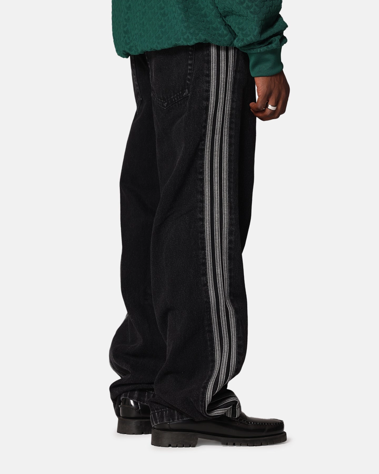 Adidas Adicolor Denim Firebird Pants True Black Cozy and Soft