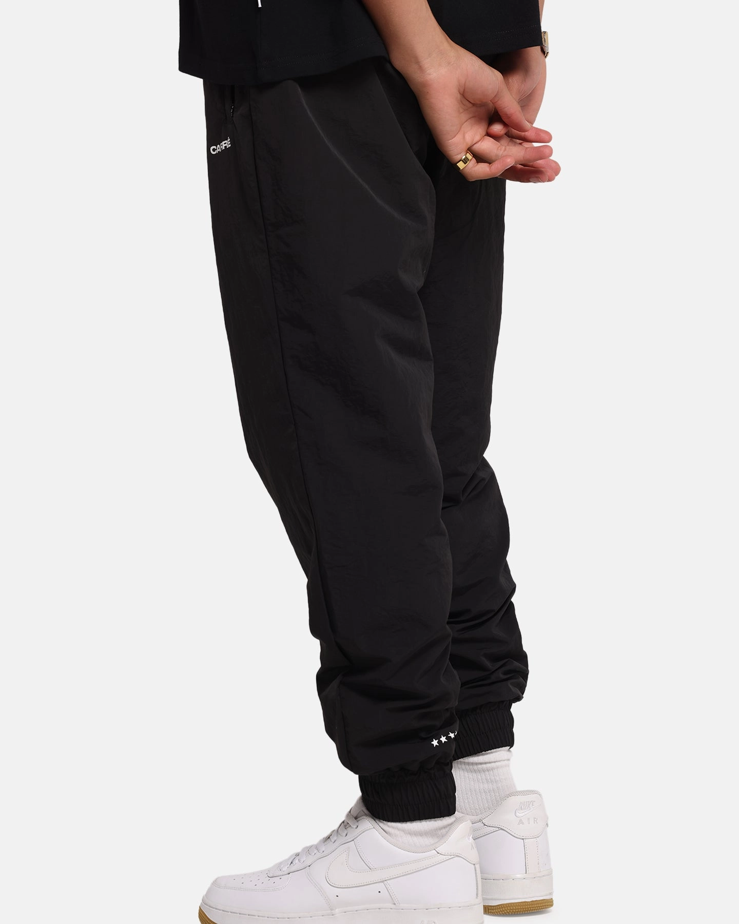 Stay Fresh Roomy Fit Carre Star Shooter Track Pant Black