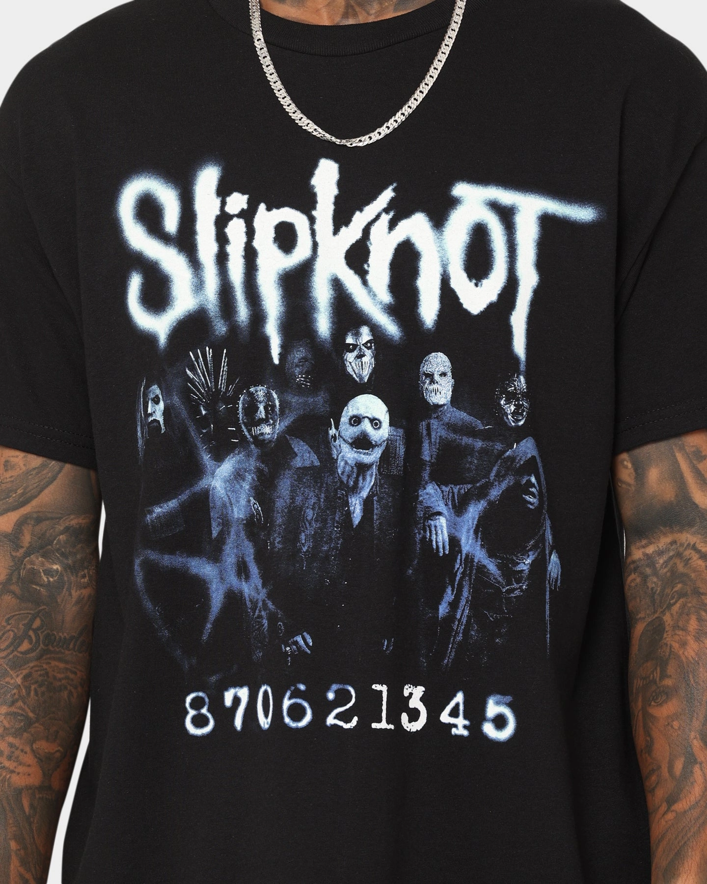 Classic Look Slipknot Band Photo T-Shirt Black