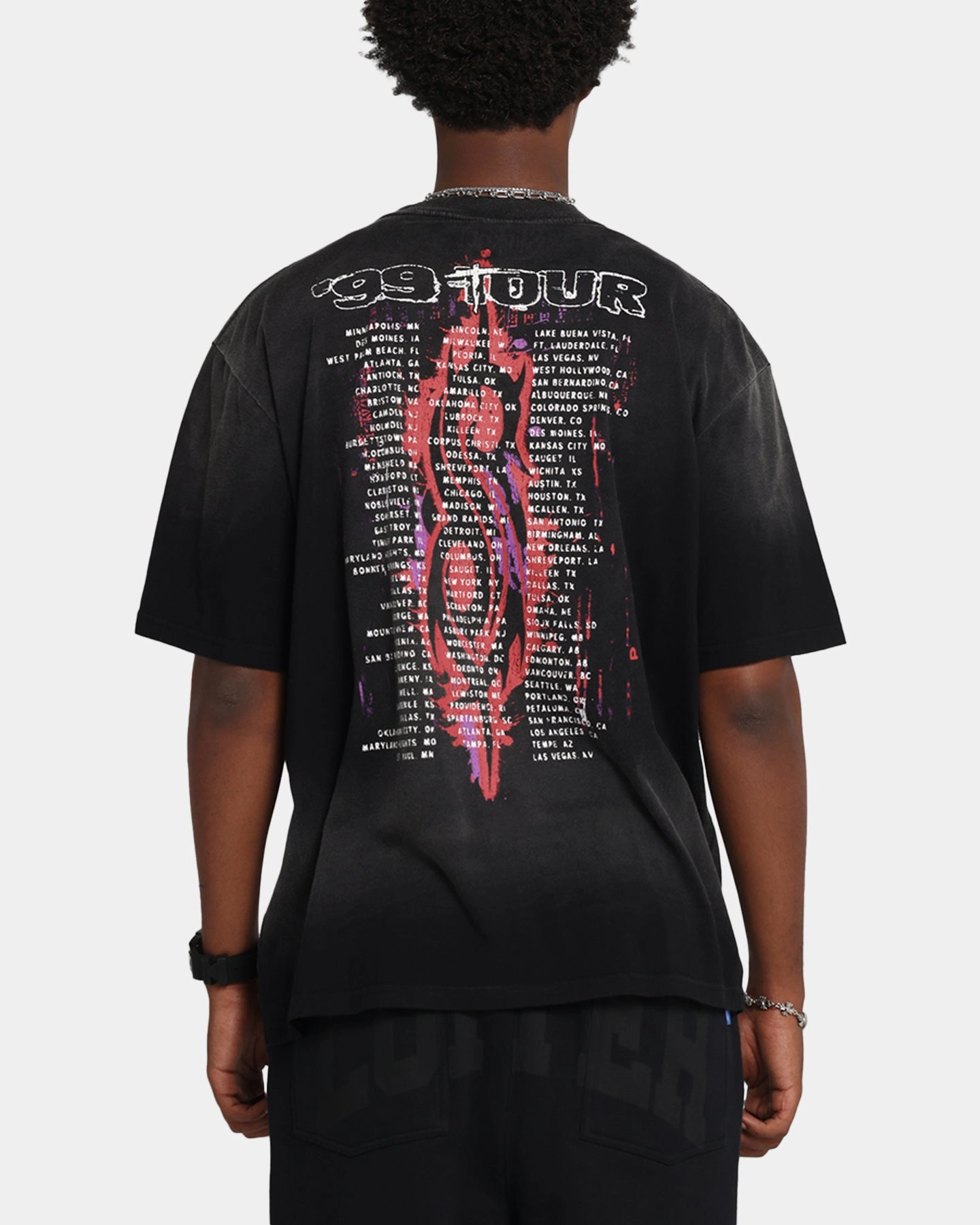 Slipknot Slipknot Blacked Out T-Shirt Washed Black Weekend Essential Casual Appeal