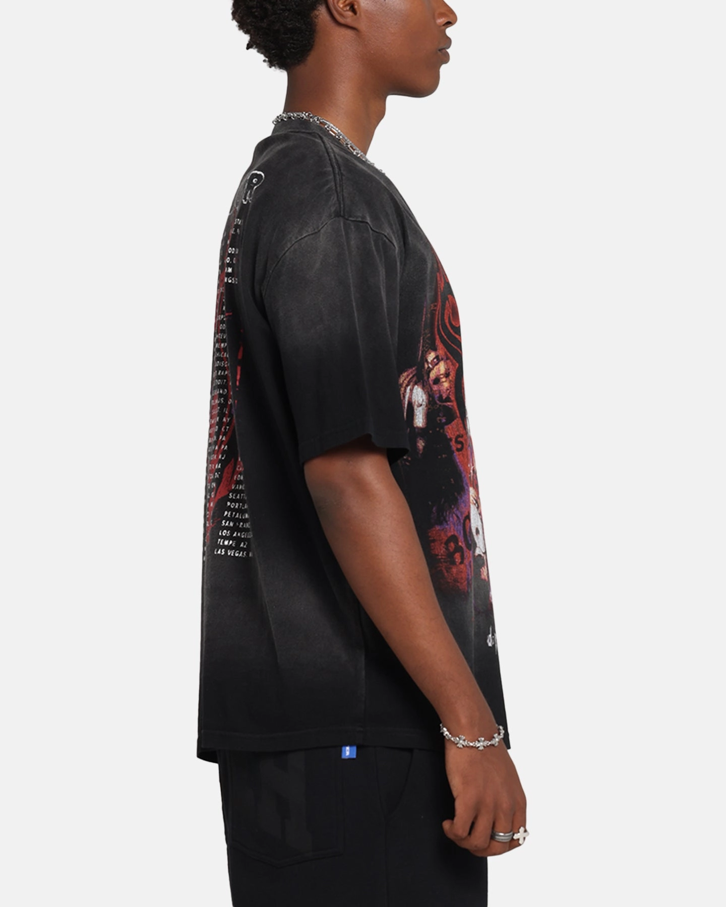 Slipknot Slipknot Blacked Out T-Shirt Washed Black Chic Look