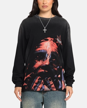 Slipknot Slipknot Long Sleeve T-Shirt Washed Black Basic Piece Fashion Fit