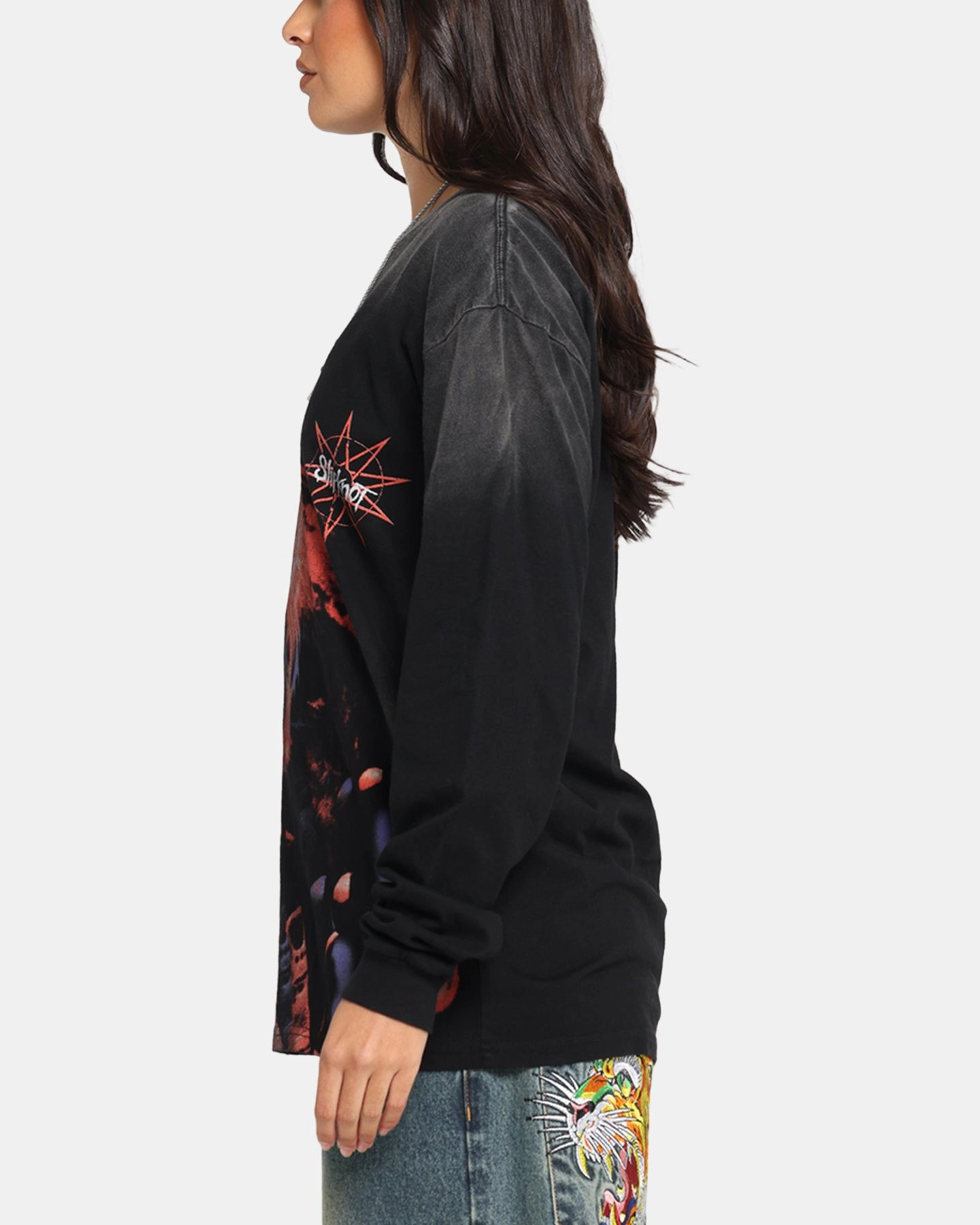 Smooth Seam Technology Slipknot Slipknot Long Sleeve T-Shirt Washed Black