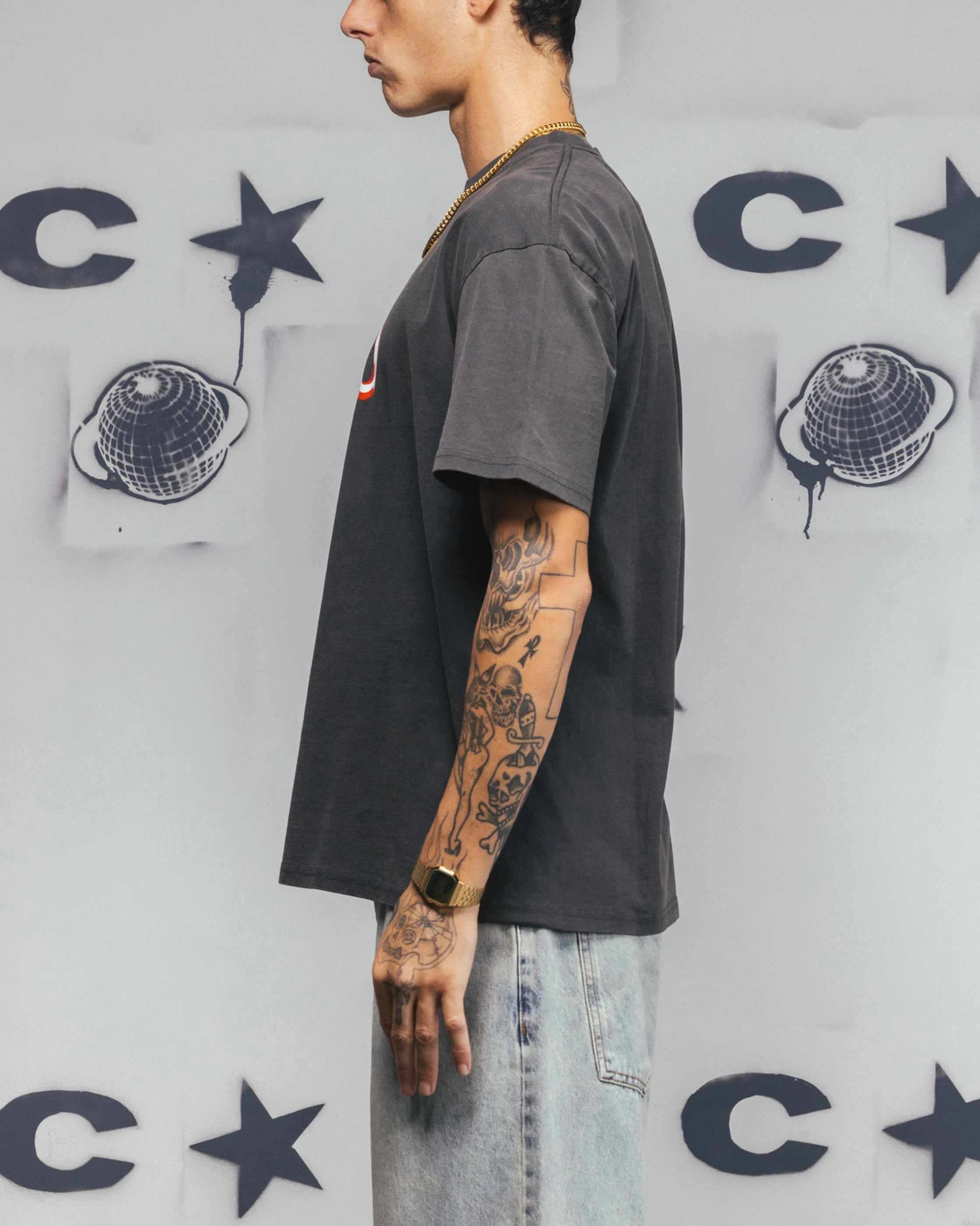 Carre Link T-Shirt Black Wash Spring Wear Stylish Essential