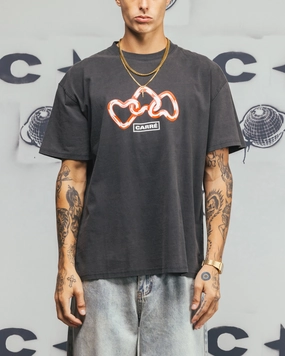 Carre Link T-Shirt Black Wash Anti Odor Technology Relaxed Armhole Cut
