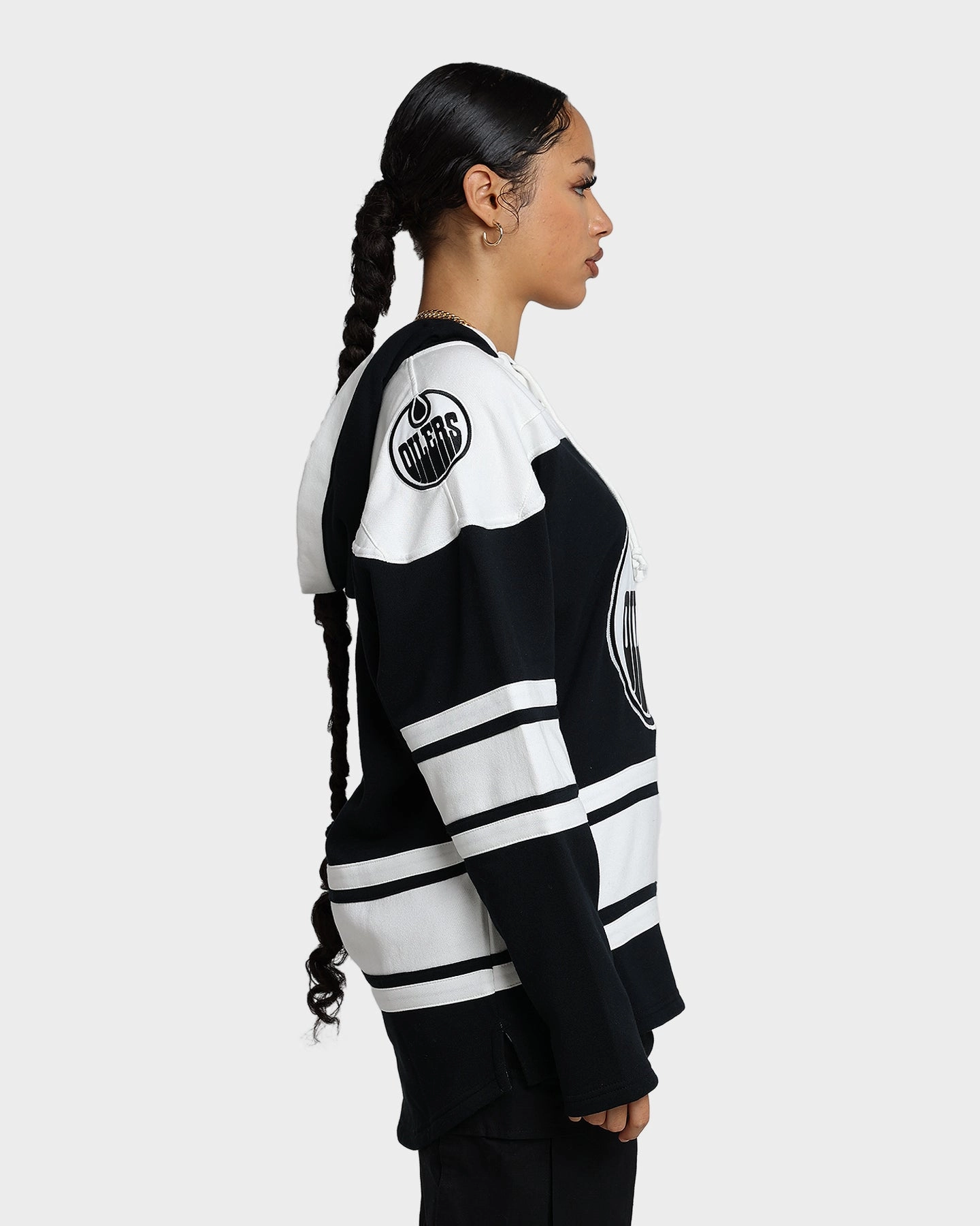 Water Resistant Shell 47 Brand Edmonton Oilers Superior Lacer Hoodie Jet Black