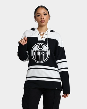47 Brand Edmonton Oilers Superior Lacer Hoodie Jet Black Container