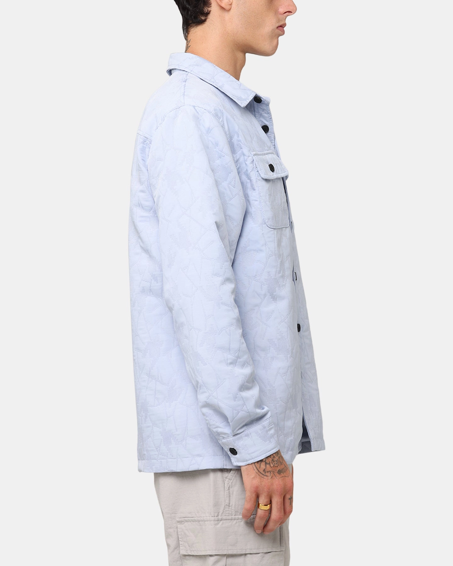 XXIII Nebula Textured Overshirt Blue Matte Finish