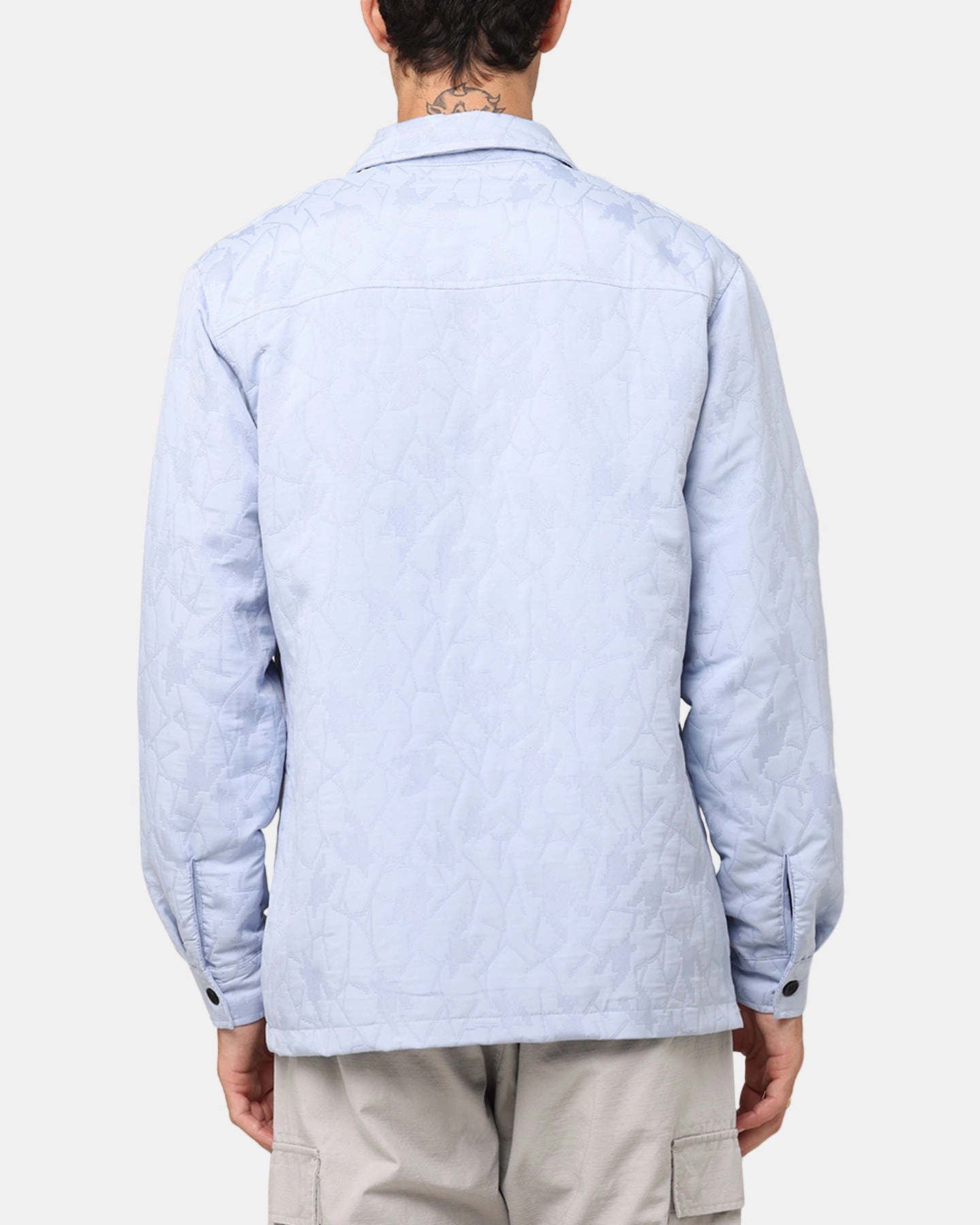 Fall Fashion Neutral Shade XXIII Nebula Textured Overshirt Blue