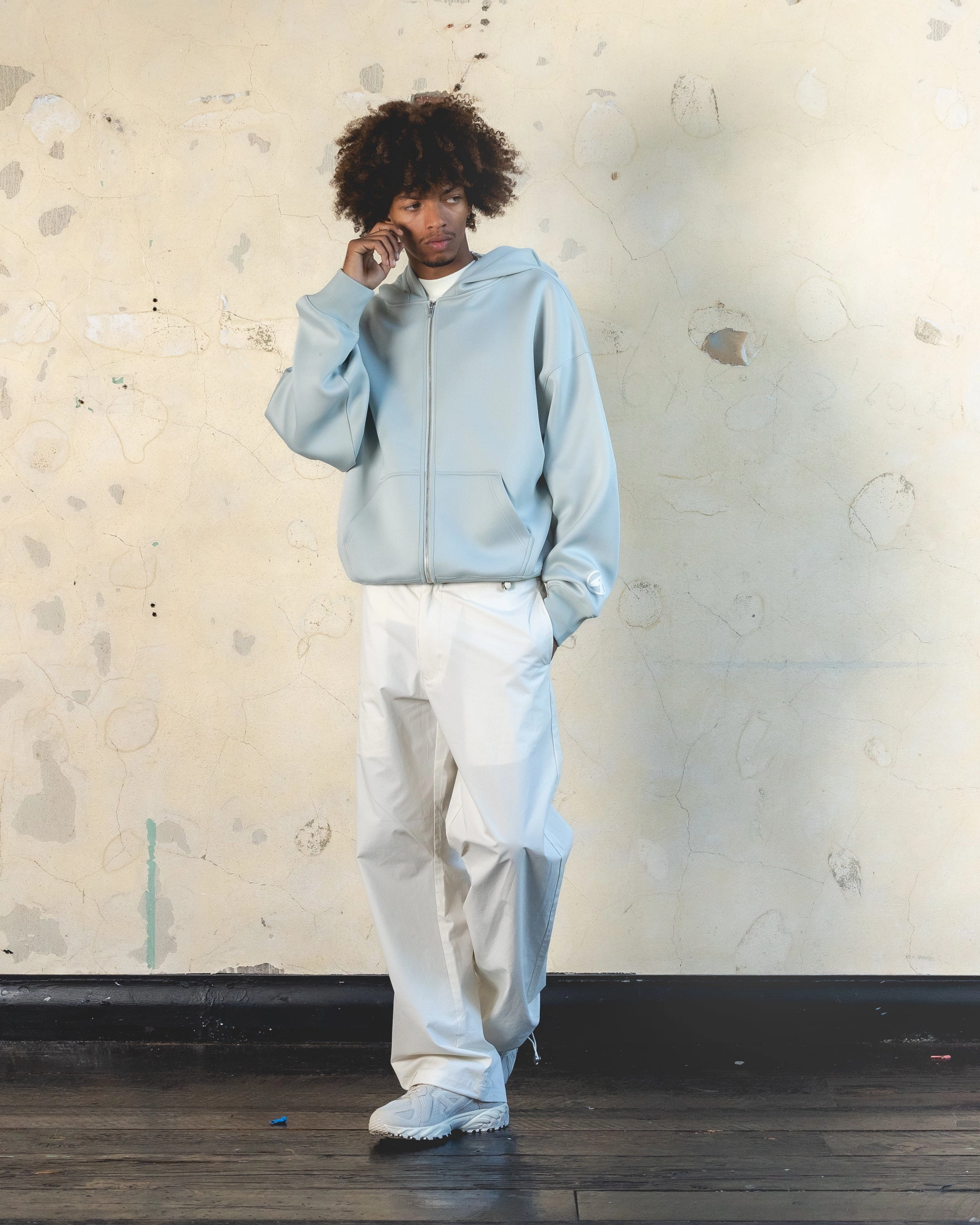 Reinforced Stitching 404 Function Zip Hoodie Sage