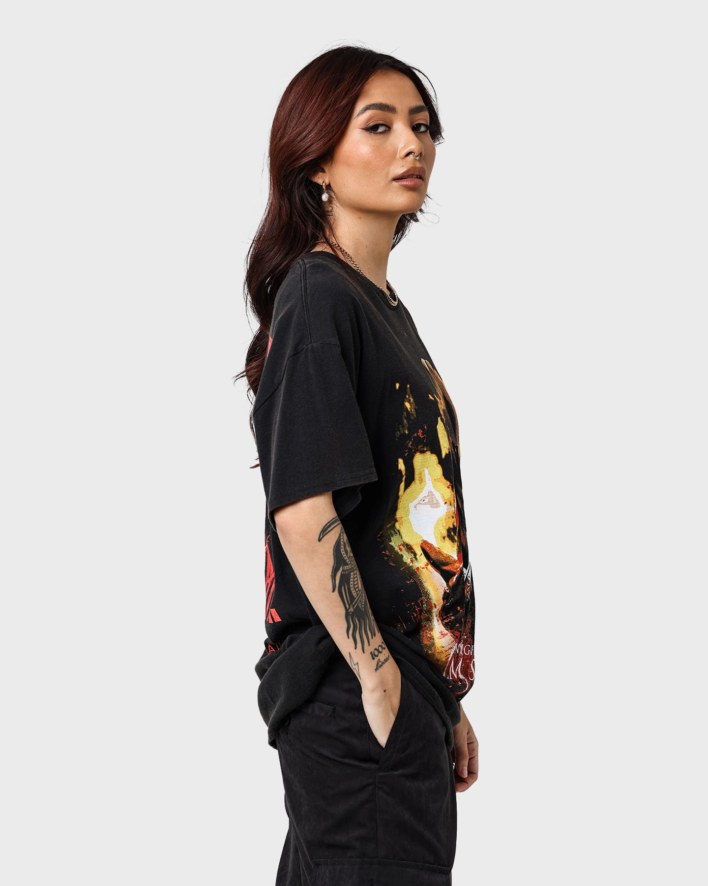 Airflow Ventilation American Thrift X A Nightmare on Elm Street Never Sleep Vintage T-Shirt Vintage Black