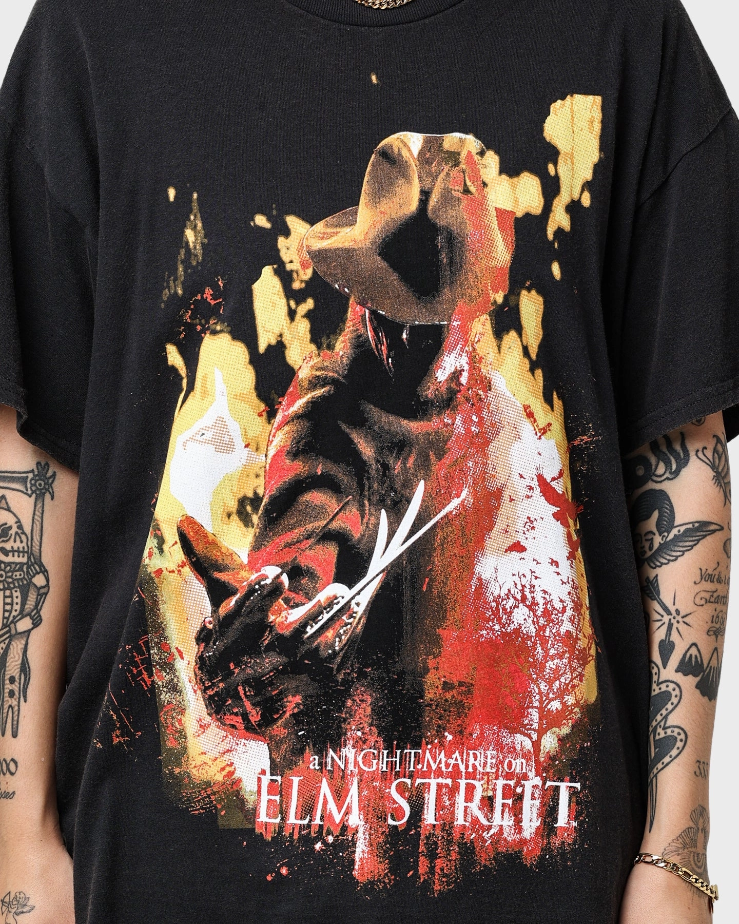 American Thrift X A Nightmare on Elm Street Never Sleep Vintage T-Shirt Vintage Black Quick Wear