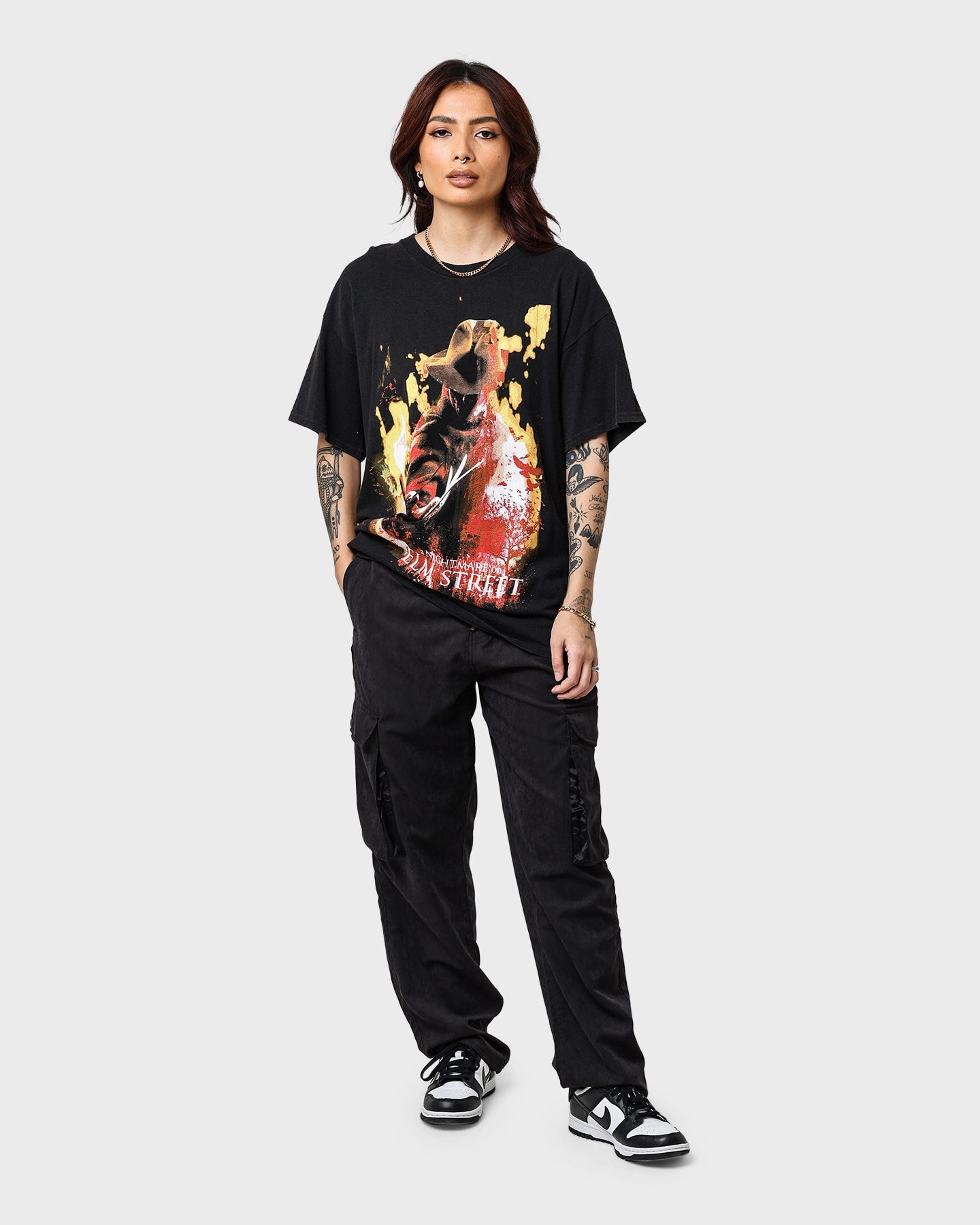 American Thrift X A Nightmare on Elm Street Never Sleep Vintage T-Shirt Vintage Black Modern Layer