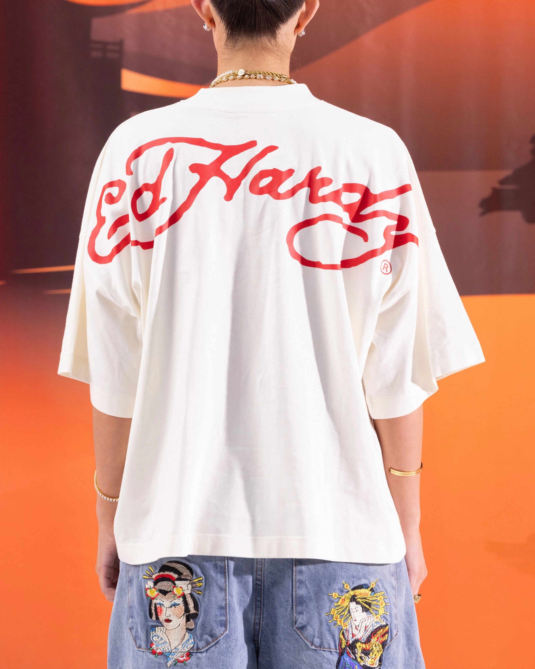 Ed Hardy Devil T-Shirt Off White Stylish Everyday Wear