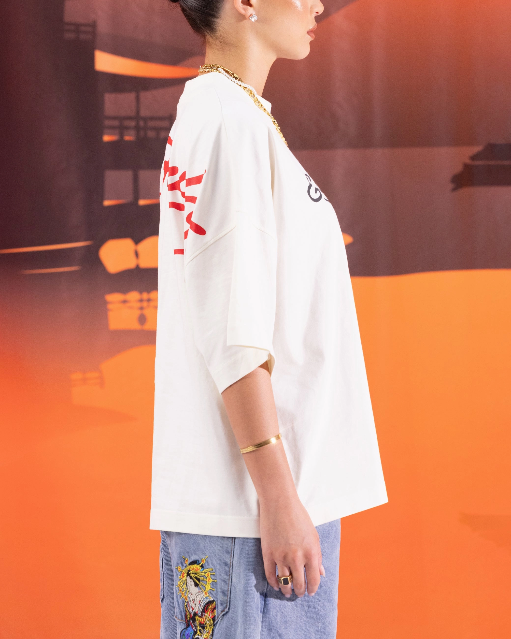 Ed Hardy Devil T-Shirt Off White Timeless Layering