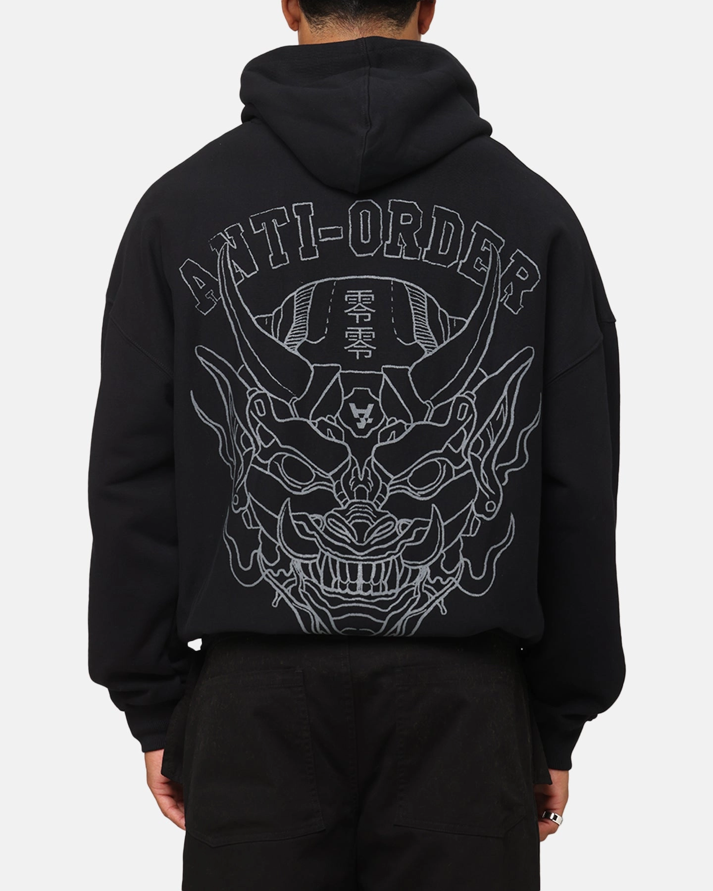 mountain vacation Receipt The Anti Order Akuma Boxy Hoodie Black/Grey
