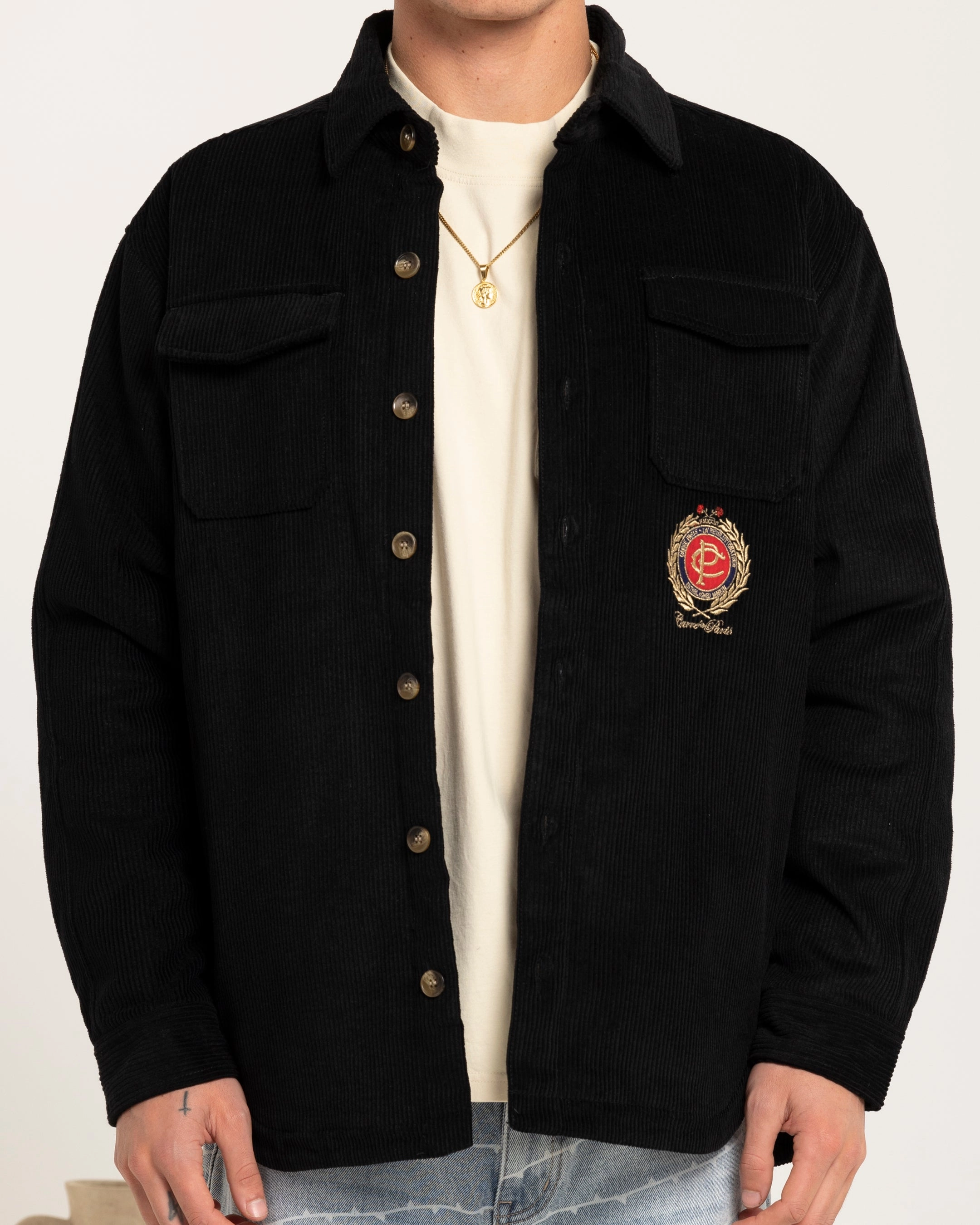 Carre Corduroy Trade Jacket Black Argue Service