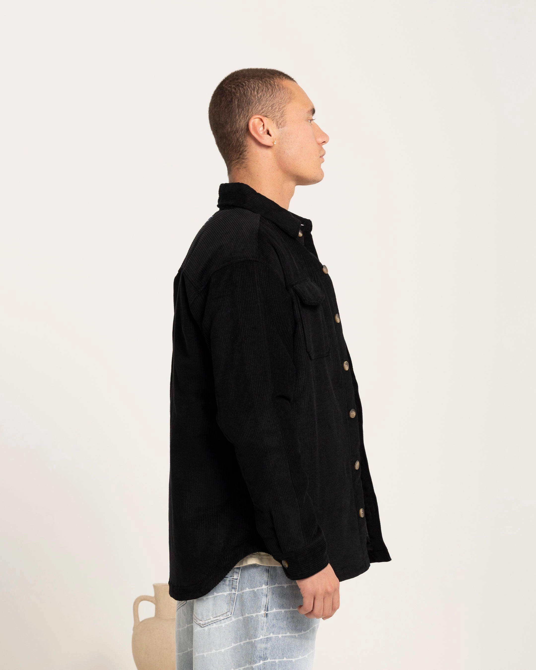 Carre Corduroy Trade Jacket Black Patience