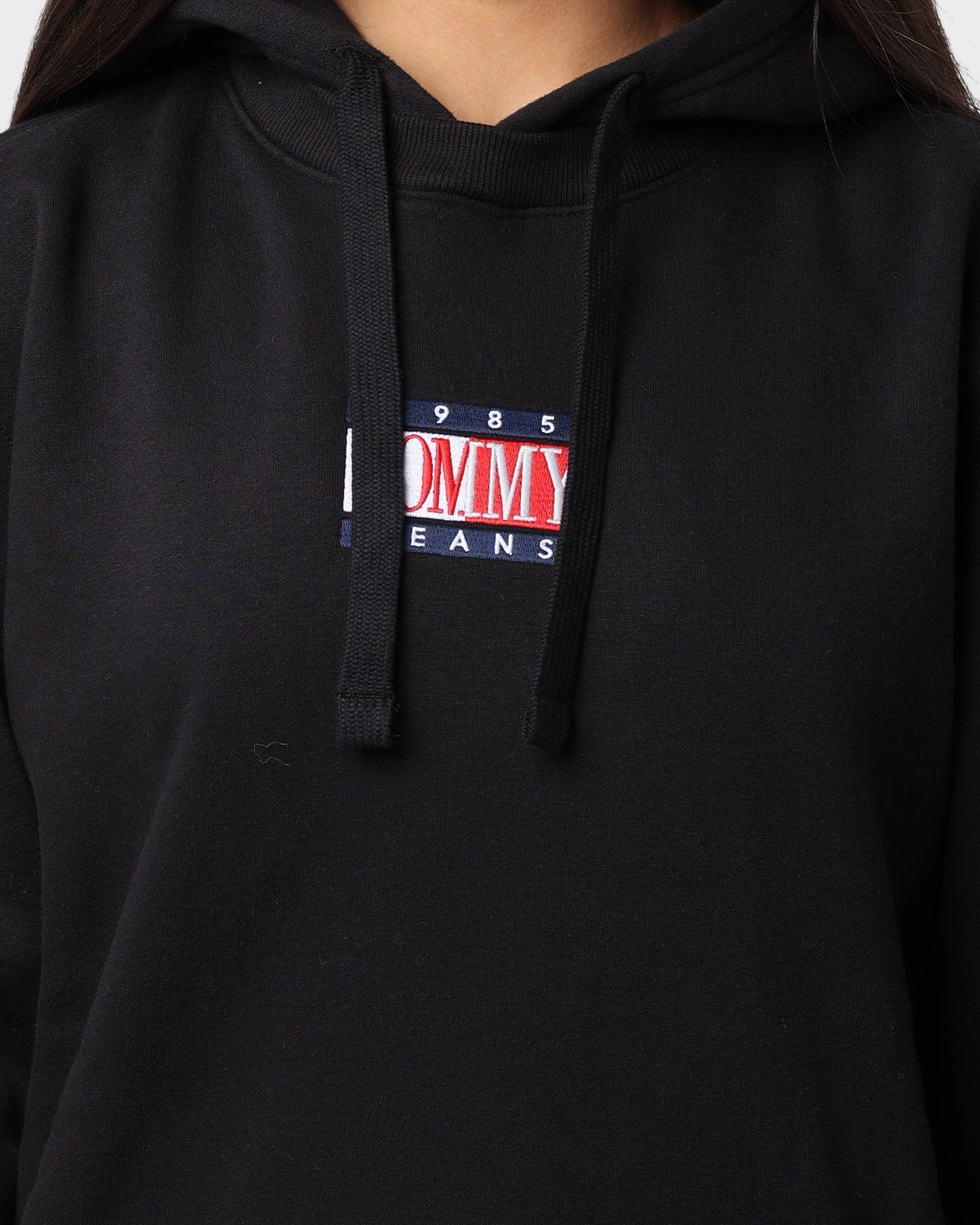 Waterproof Material Tommy Jeans Timeless Tommy 1 Hoodie Black