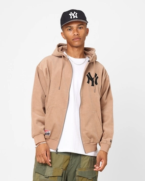 HighNeck Give New Era New York Yankees Oversized Zip Hoodie Tumbleweed