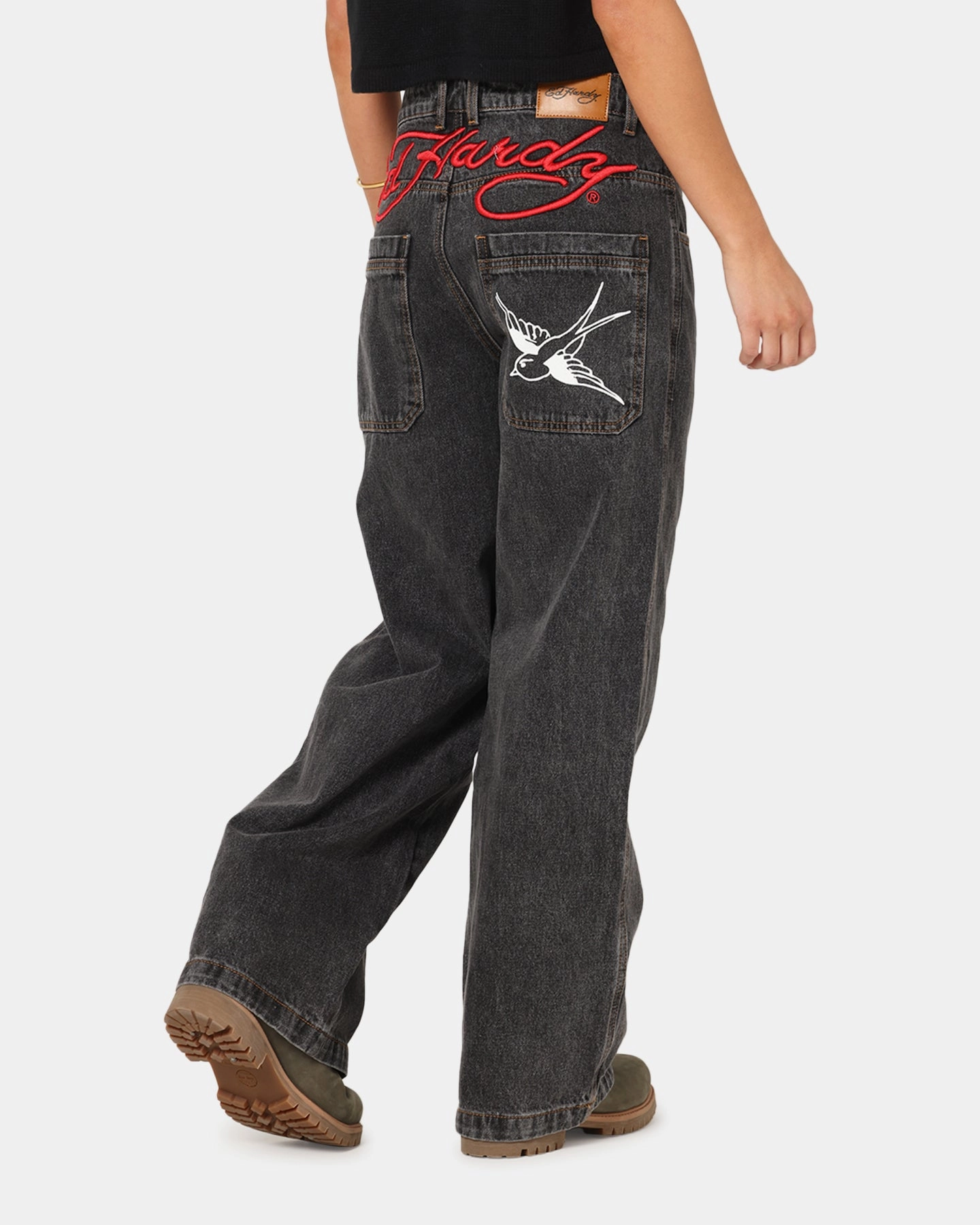 Ed Hardy Wide Leg Jeans Black Casual Option