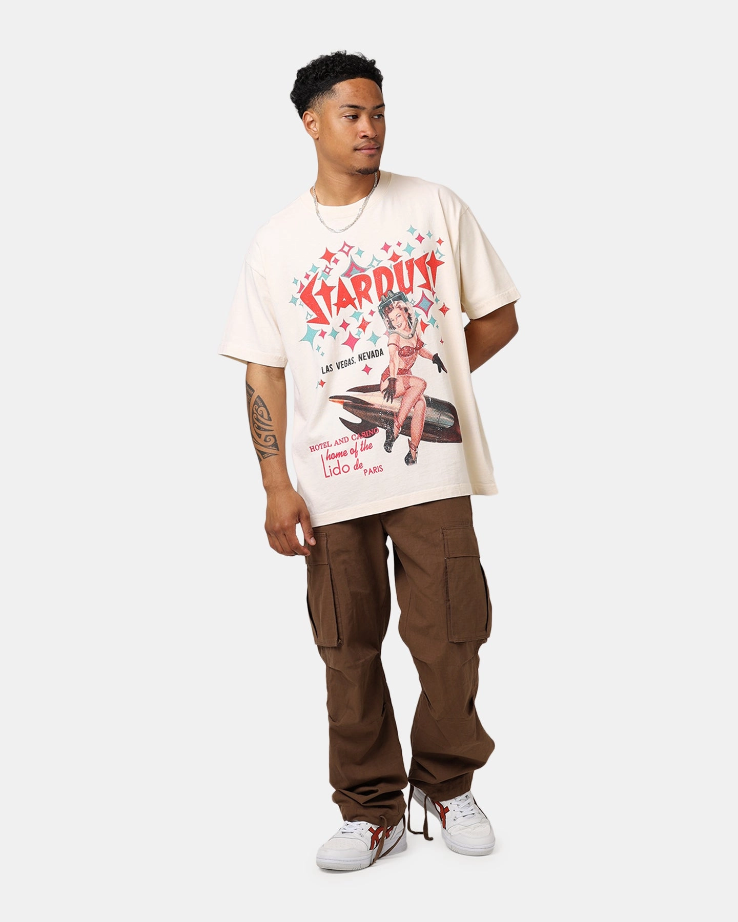 vacation wear Classic Cut American Thrift Stardust Casino Vintage T-Shirt White