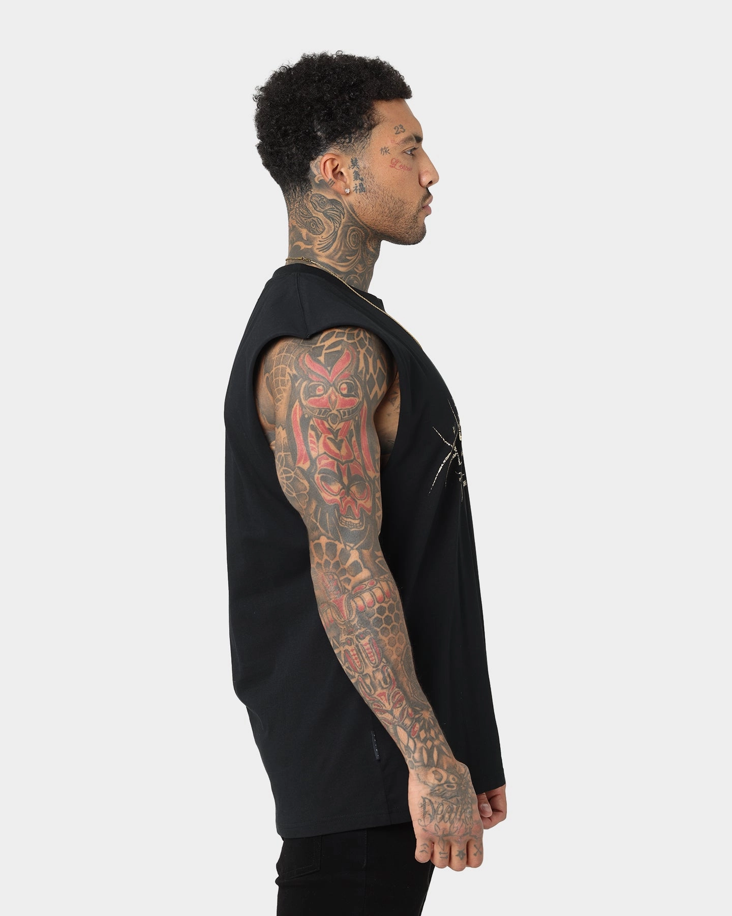 Relaxed Style Saint Morta Venom Oversized Muscle T-Shirt Black/Gold