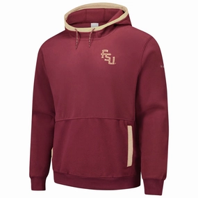 Columbia Men's Stacked FSU Logo Flanker Fleece Hoodie - Garnet Office To Dinner