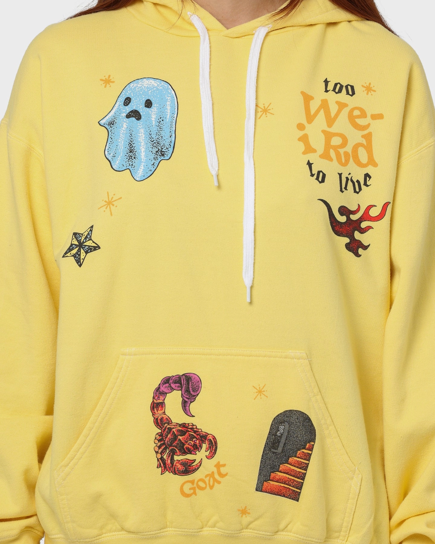 Advice Goat Crew Too Weird To Live Hoodie Butter