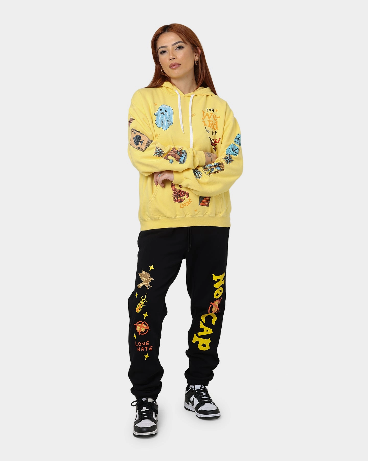 Goat Crew Too Weird To Live Hoodie Butter Vision Classic Comfort