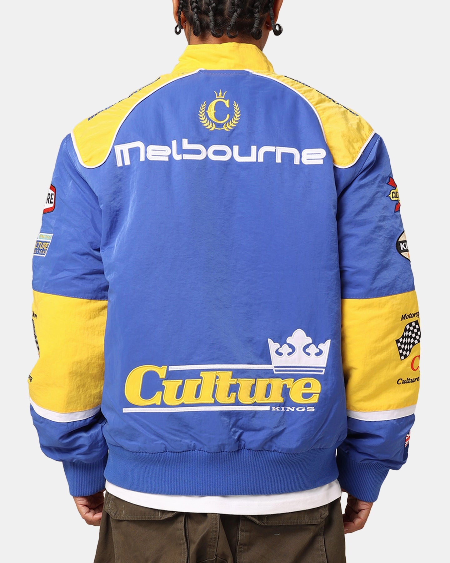 Sporty Culture Kings Melbourne Racing Jacket Blue/Yellow