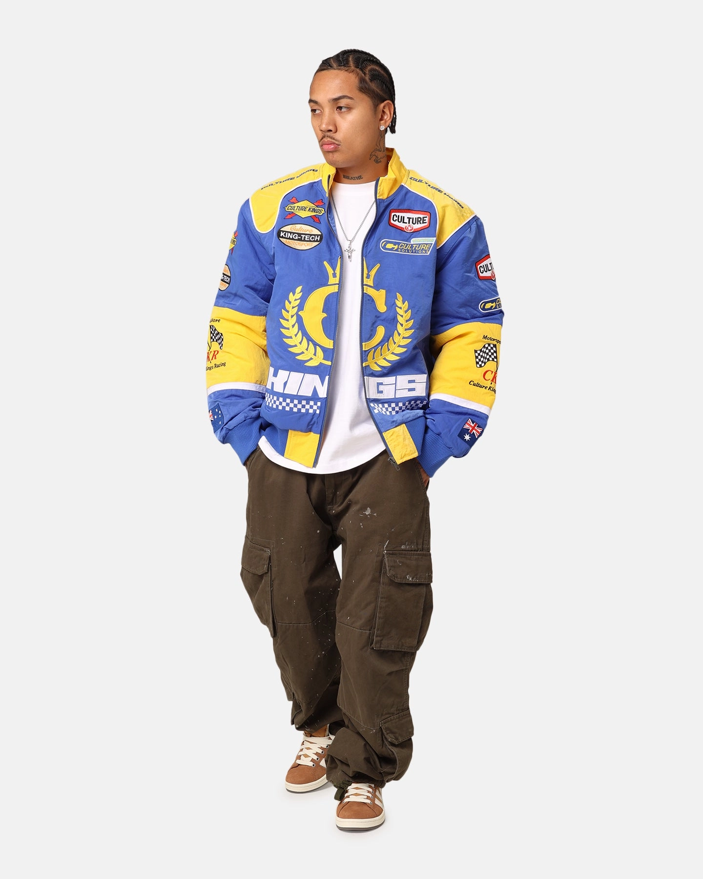 Culture Kings Melbourne Racing Jacket Blue/Yellow Pub No Bulk