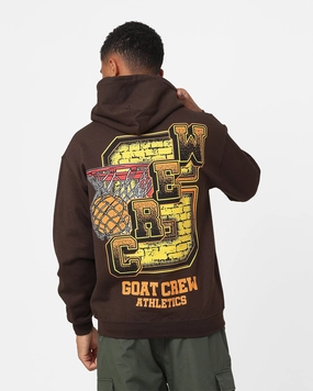 Goat Crew G.Crew Athletics Hoodie Brown Cool Fit Card