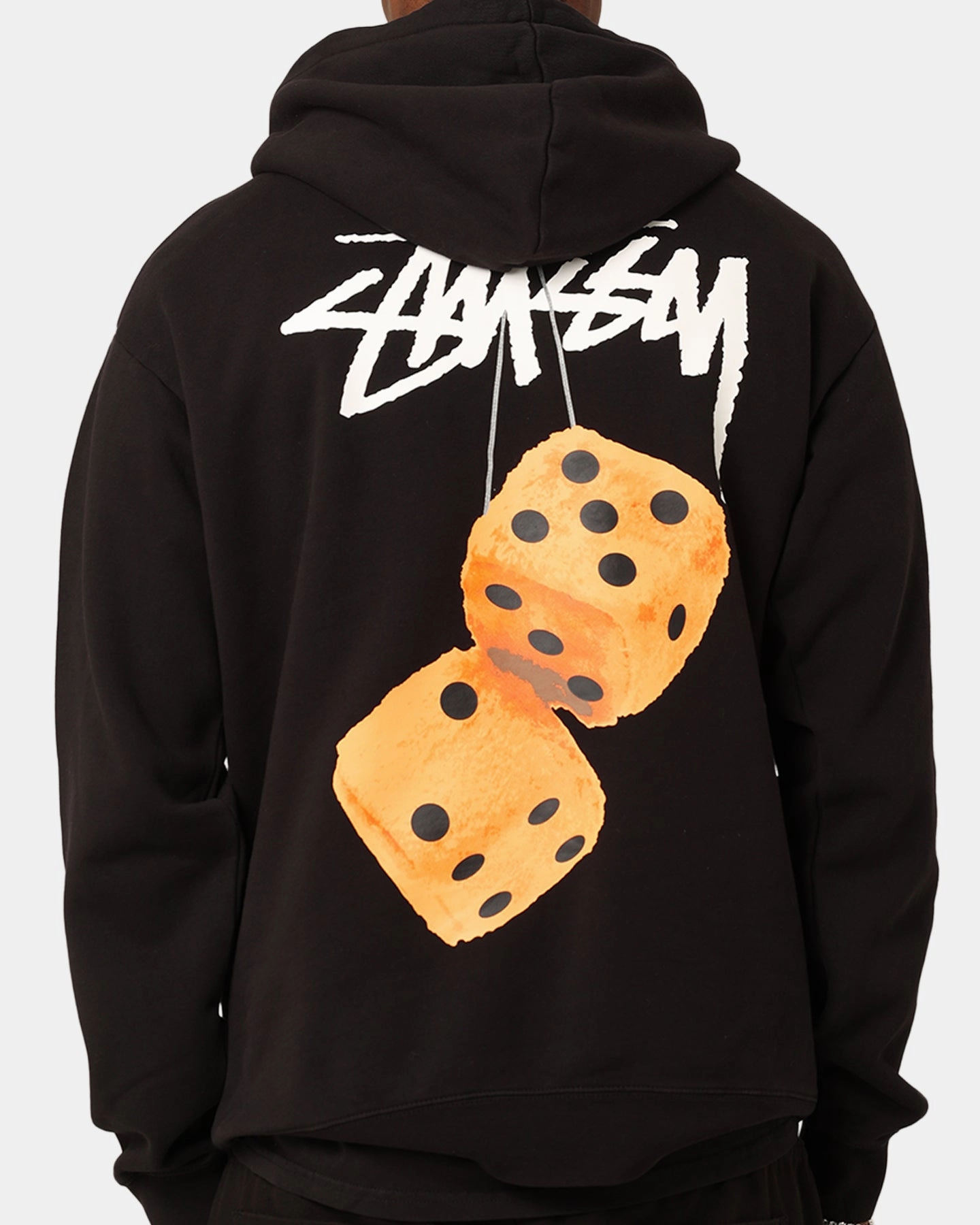 Maximize St??ssy Fuzzy Dice Fleece Hoodie Pigment Black