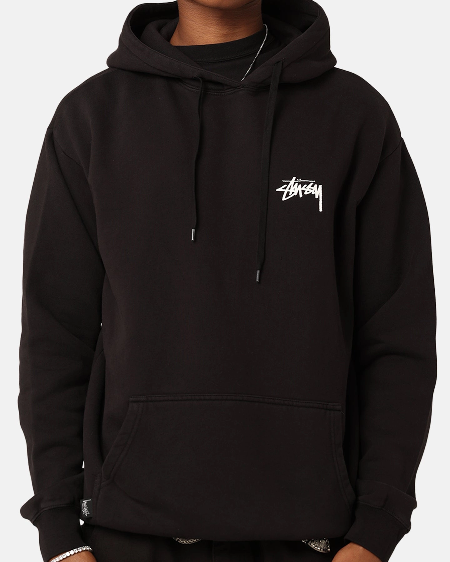 St??ssy Fuzzy Dice Fleece Hoodie Pigment Black sports event