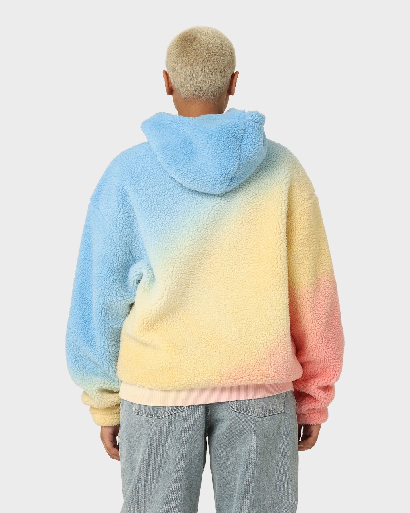 Badge Loiter Sherpa Hoodie Multi-Coloured
