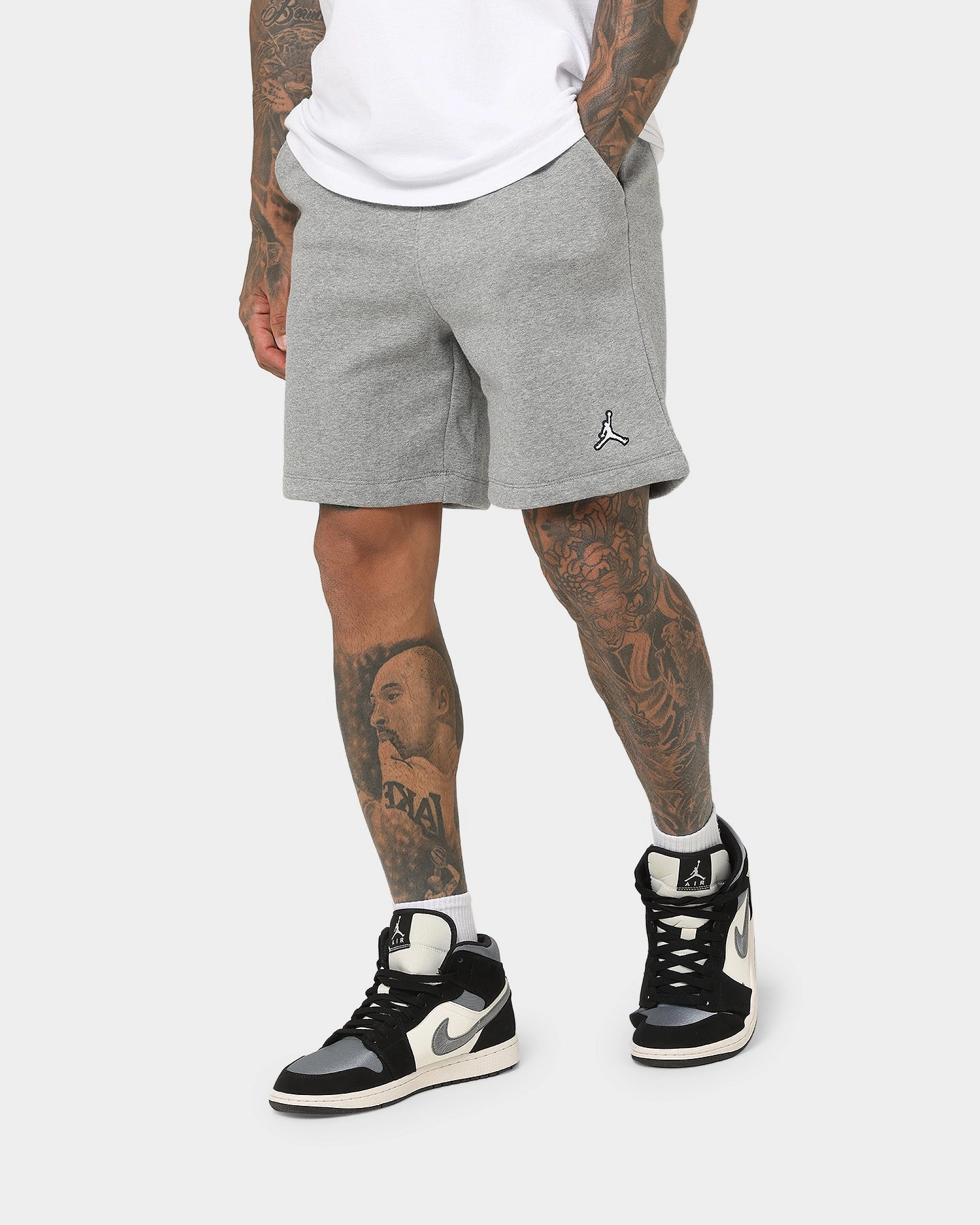 art industry light feel Jordan Essential Fleece Shorts Carbon Heather