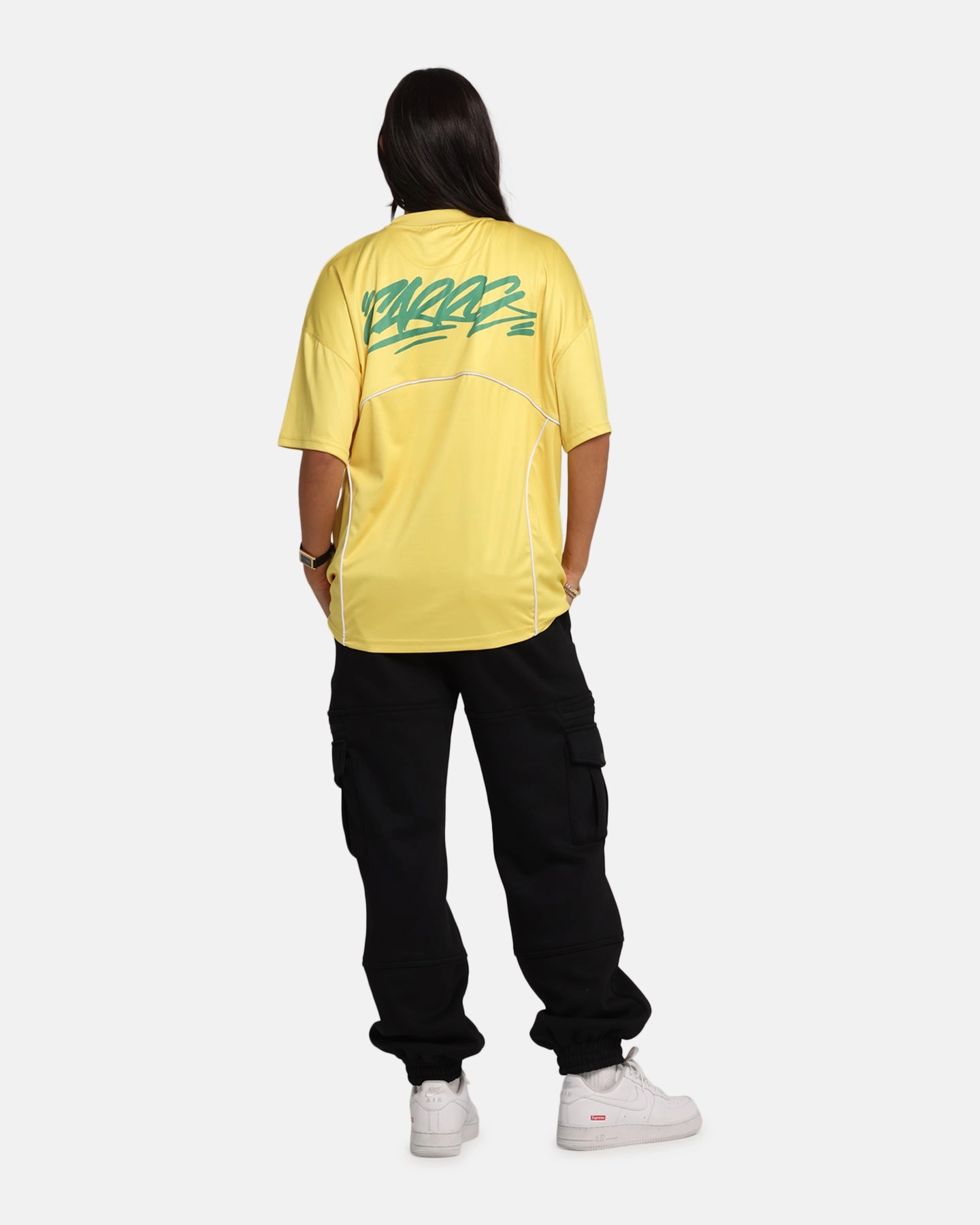 Relaxed Wearable Athletic and Cool Carre Trainer T-Shirt Yellow/Green