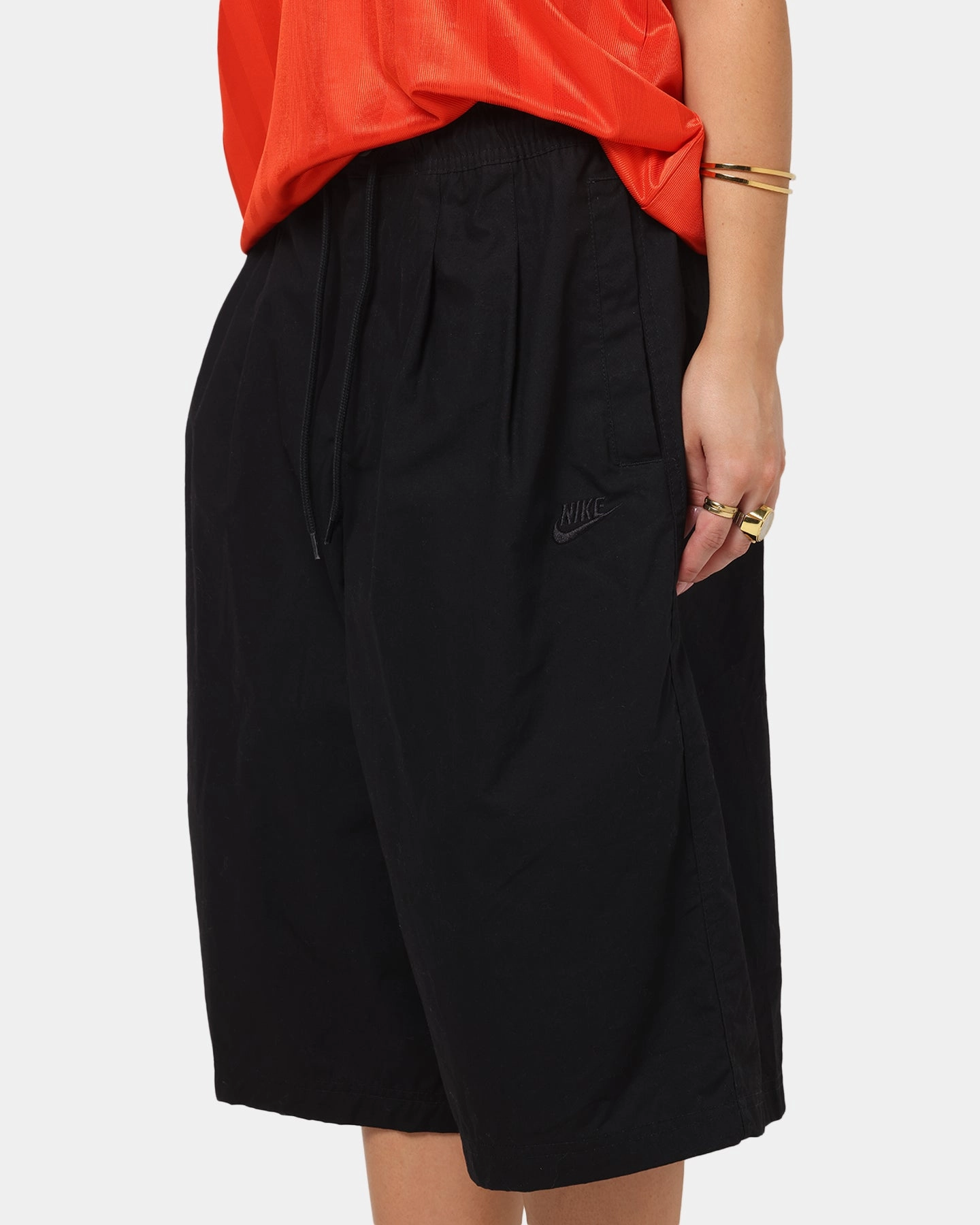 Noise Free Operation Design Nike Club Sheoul Oversized Shorts Black/Black