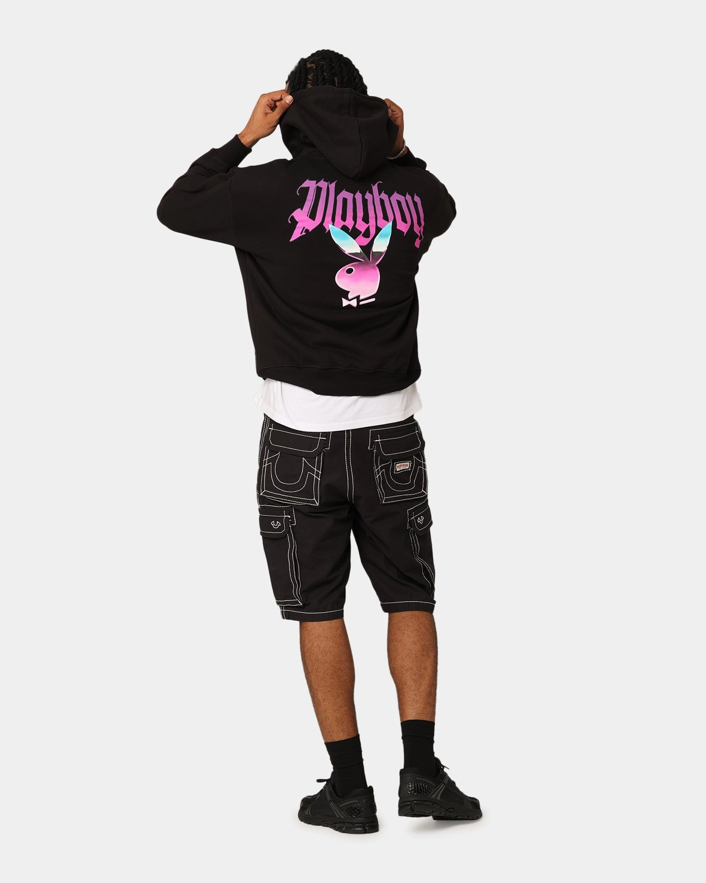 Philanthropy Playboy Chrome Hoodie Black