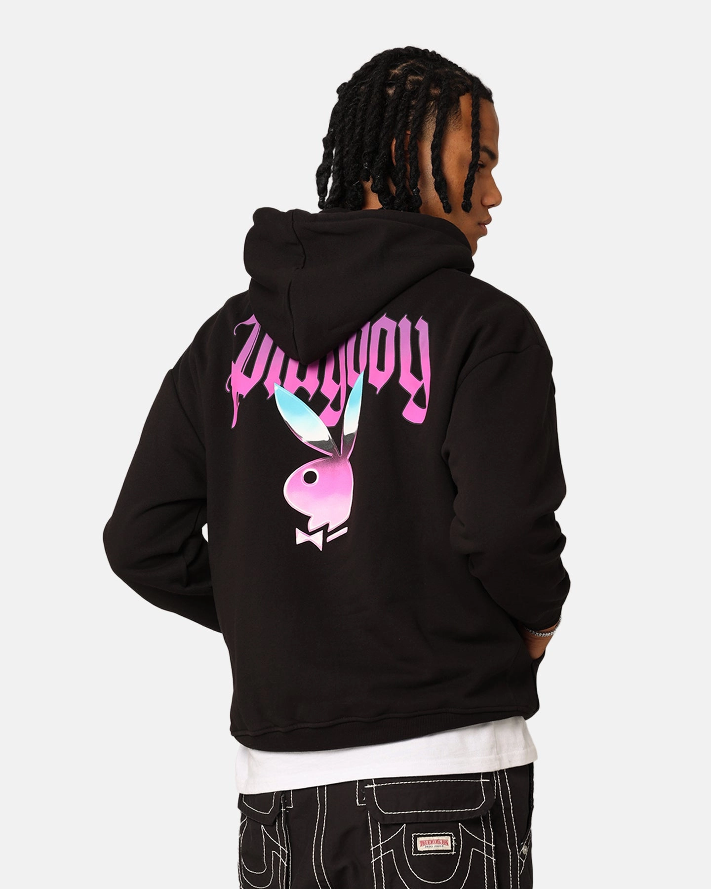 high - street buy UltraThinLayer Playboy Chrome Hoodie Black