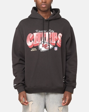 Mitchell & Ness Kansas City Chiefs Arch Hoodie Faded Black Quick Recovery Fabric