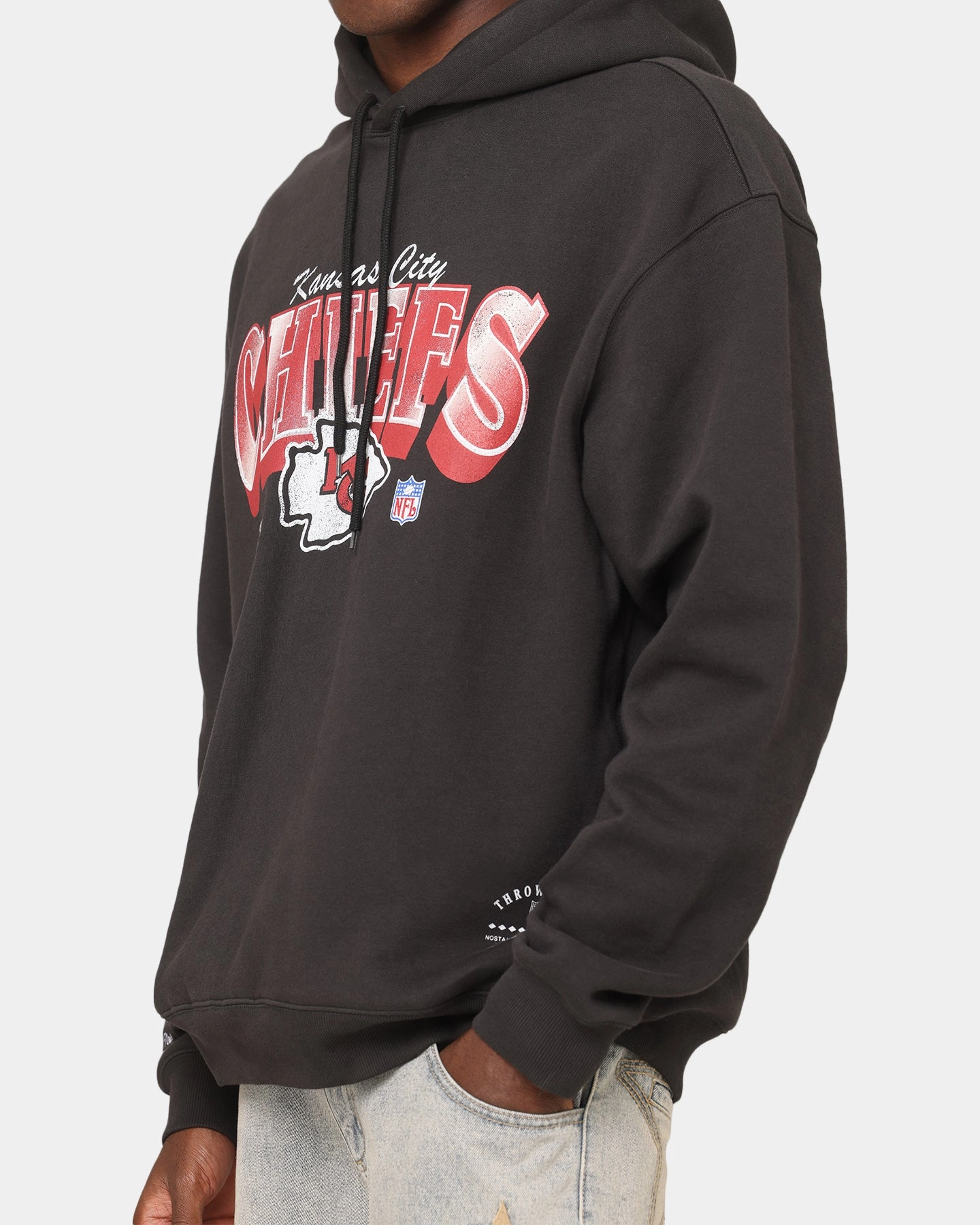Mitchell & Ness Kansas City Chiefs Arch Hoodie Faded Black horizontal