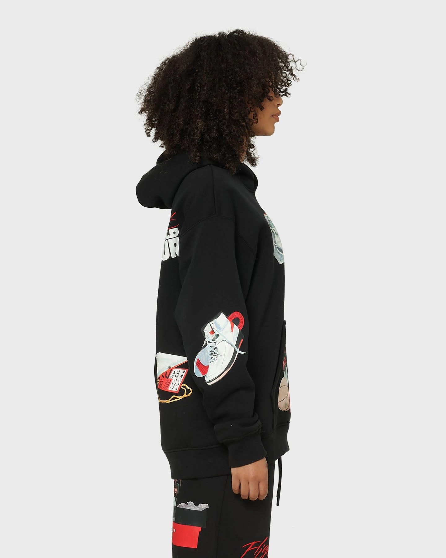 Jordan Flight Artist Series Fleece Pullover Jacket Black/Sail Easy Protection