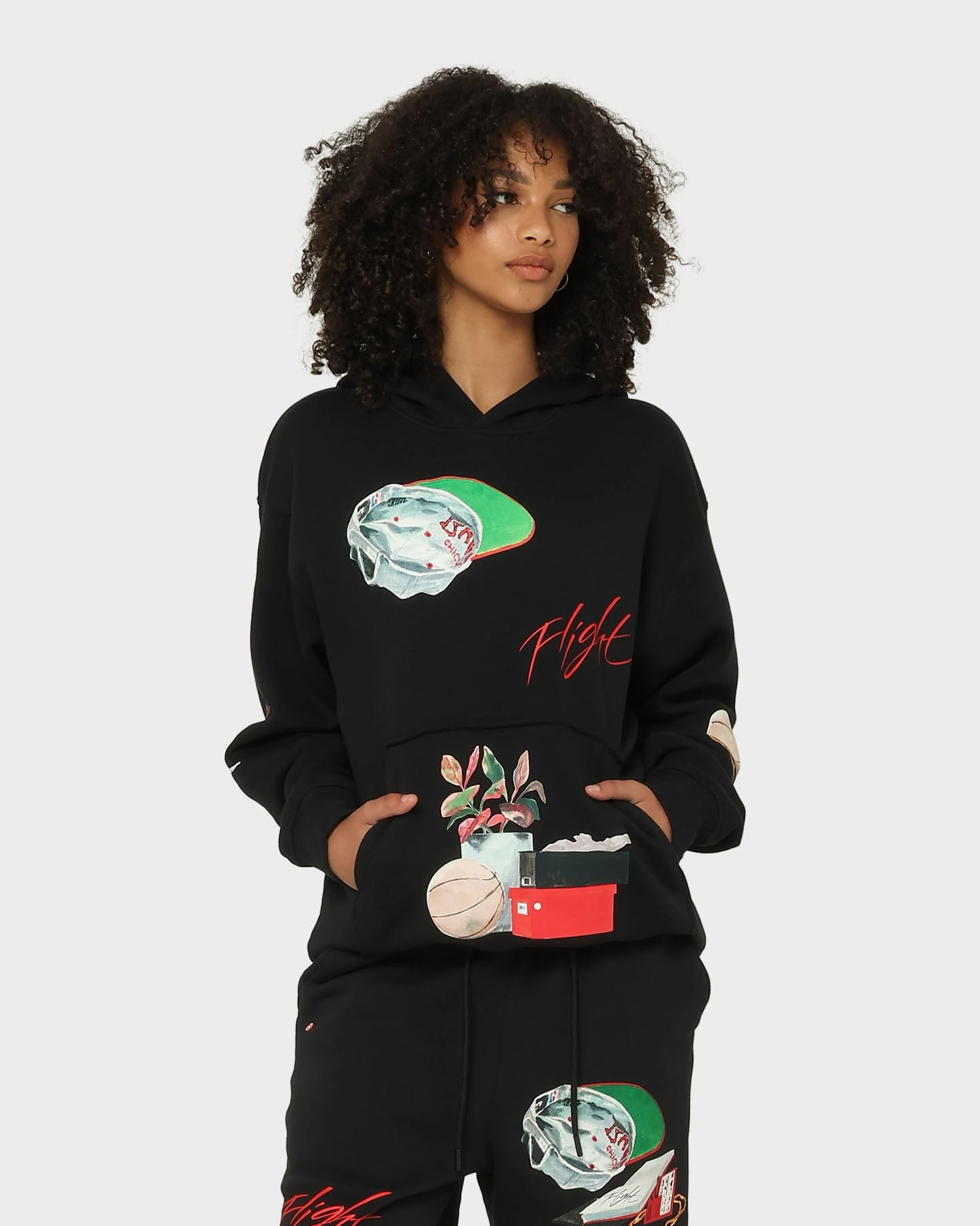 nurses Jordan Flight Artist Series Fleece Pullover Jacket Black/Sail