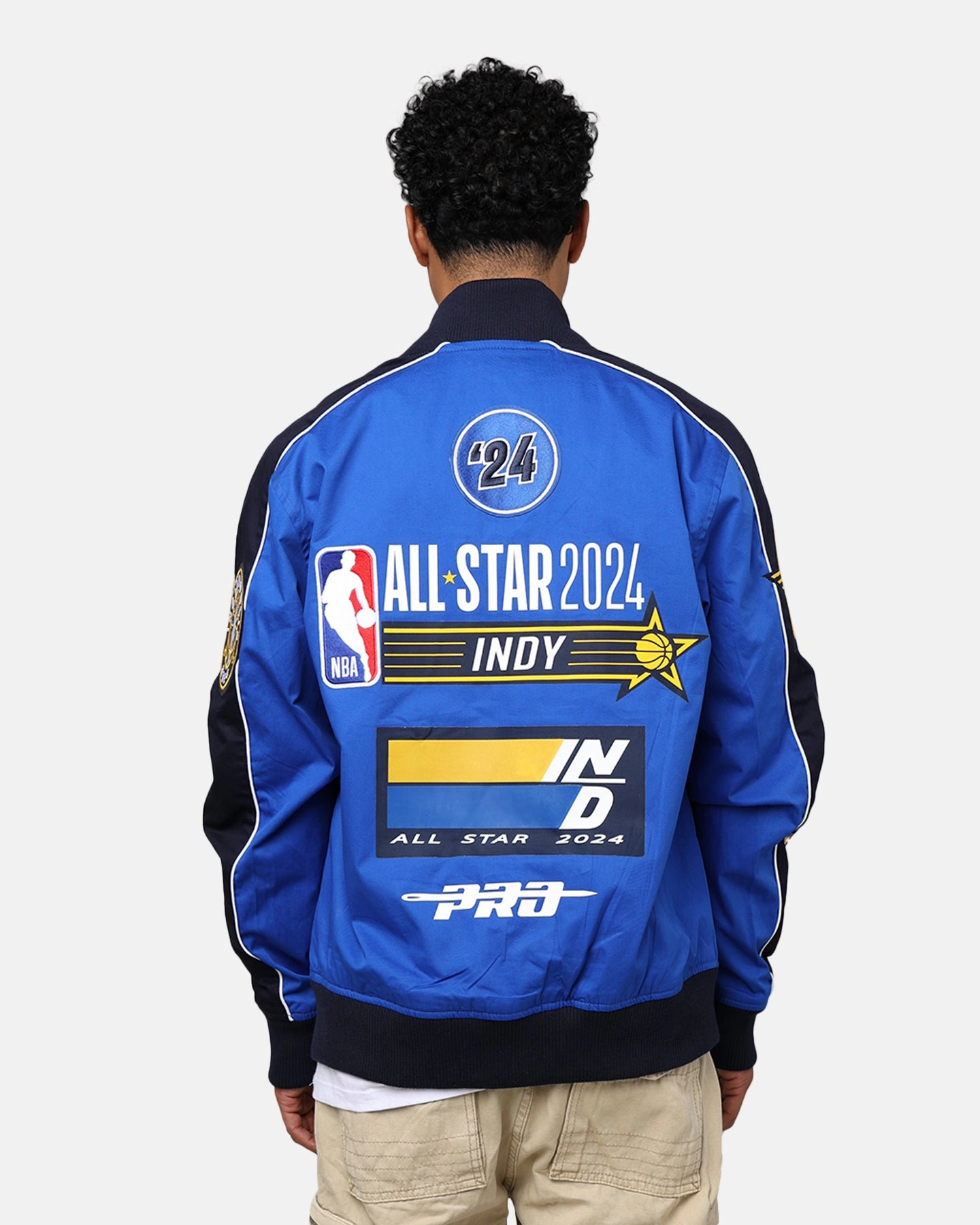 mid-length Windproof Barrier Pro Standard NBA All Star Game 2024 Twill Jacket Midnight Navy