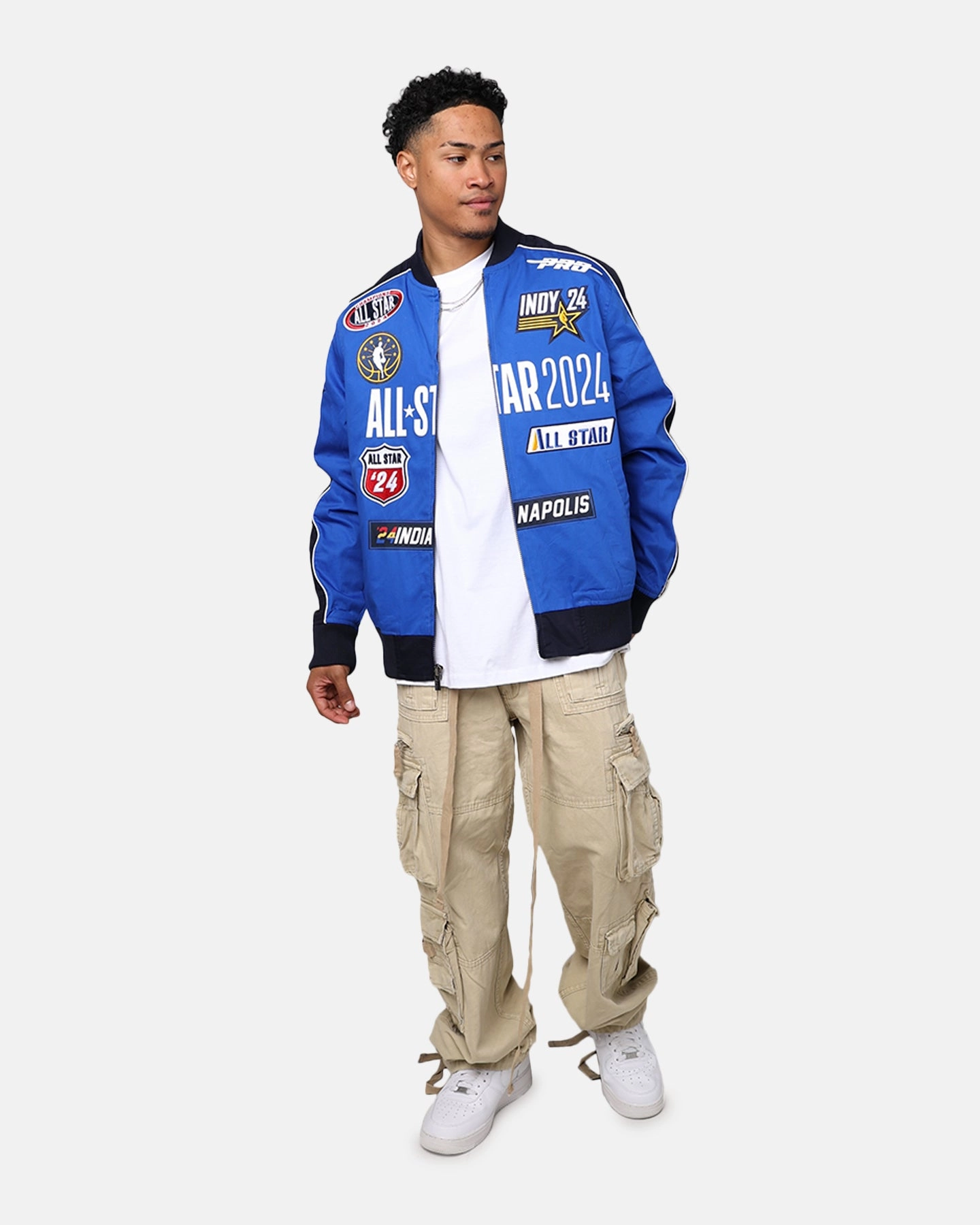 Skinny Fit Clean Cut Pro Standard NBA All Star Game 2024 Twill Jacket Midnight Navy