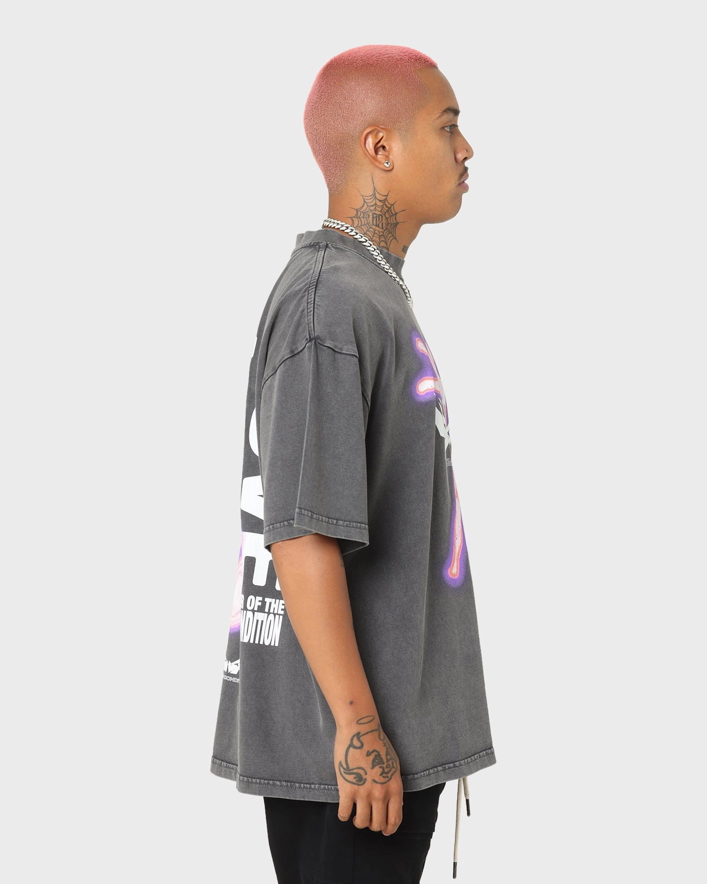 Cozy Layer Loiter Human Condition Vintage T-Shirt Charcoal